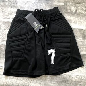 Maxscope Go For The Win Goalkeeper Shorts Black Padded Athletic Shorts # 7